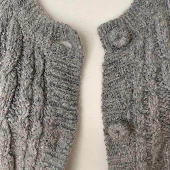 Grey Short Sleeve Button Down Sweater - Picture 5 of 5